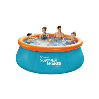 Sommerwellen Swimmingpool Deluxe Quick Set 3D 244x76 cm + 2 3d Tauchgläser
