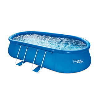 Sommerwellen Schwimmbad Schneller Set Oval 610 x 366 x 122 cm + Filterpumpe