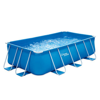 Sommerwellen Schwimmbad aktiver Rahmen rechteckig 400 x 200 x 100 cm + Filterpumpe