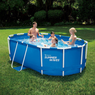 Sommerwellen Schwimmbad aktiver ovaler Rahmen 300 x 200 x 84 cm + Filterpumpe