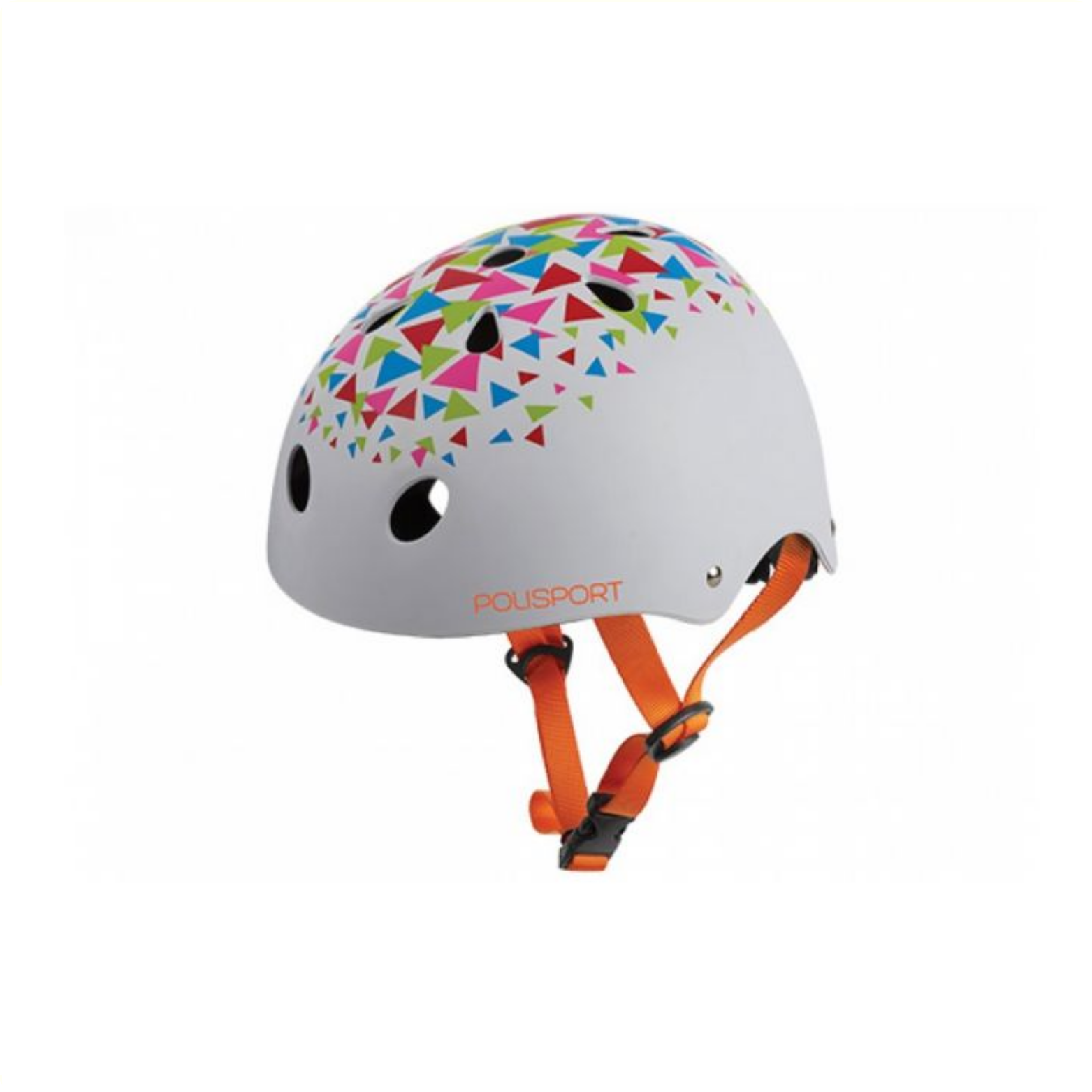 Polisport Urban Radical Bicycle Helm S 53-55 cm Dreiecke Weiß Goudanje