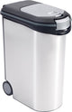 Curver Futterbehälter für Hunde oder Katzen – 54 l – 20 kg – 49 x 28 x 60,5 cm – metallisch