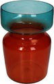 HD Collection Vase aus zweifarbigem Glas, mehrfarbig, 18 x 18 x 25 cm