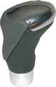 Carpoint Schaltknauf Chrom schwarz-graues Leder