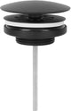 Differnz-Ablaufstopfen schwarz matt - immer offen - ã˜ 72 mm - mit Schraube