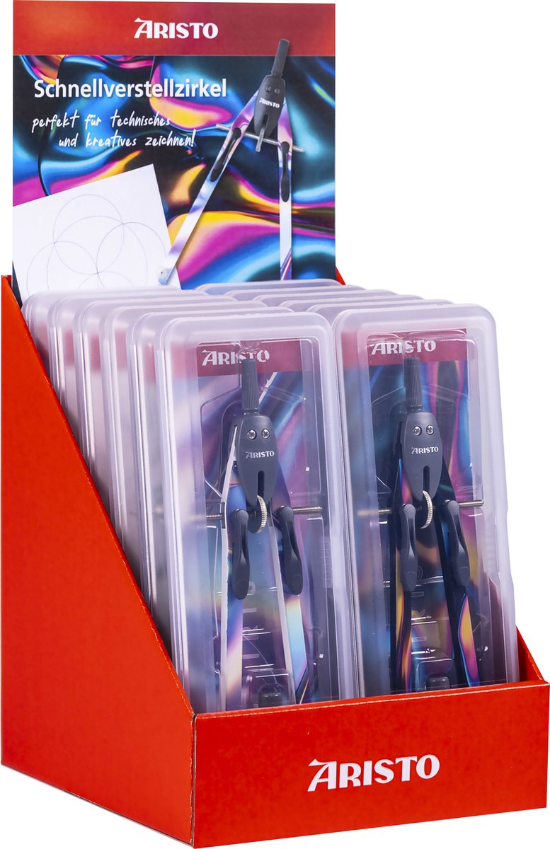 Aristo Schnellverstellkompass - Iris - Display mit 12 Teilen - AR-VD55956