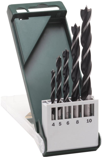Bosch - 5-teiliges Holzspiralbohrer-Set 4,0; 5,0; 6,0; 8,0; 10,0 mm