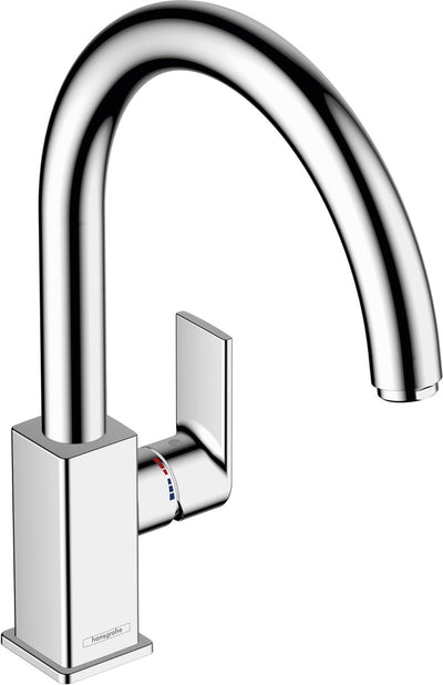 Hansgrohe Lackform M35 – Küchenmischbatterie – Einhebelbedienung – Größe 35 mm – drehbarer Auslauf – Chrom