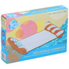 Eddy Toys Luftmatratze Schwimmbad – Luftmatratze Schwimmbad Erwachsene ab 14 Jahren – aufblasbares Bett mit Kopf- und Fußrolle – bis 80 kg – für flaches Wasser – inklusive Reparaturflicken – Orange