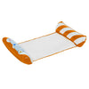 Eddy Toys Luftmatratze Schwimmbad – Luftmatratze Schwimmbad Erwachsene ab 14 Jahren – aufblasbares Bett mit Kopf- und Fußrolle – bis 80 kg – für flaches Wasser – inklusive Reparaturflicken – Orange