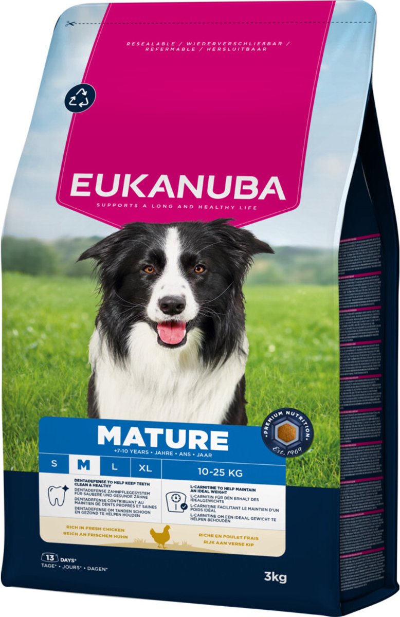 Eukanuba reifes Huhn mittlerer Rasse – Hundefutter – 3 kg