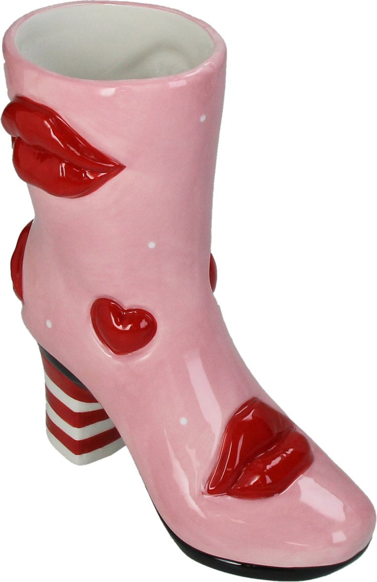 HD Collection Vase Boot Lips Steingut Multi 19,5x8,5x23cm