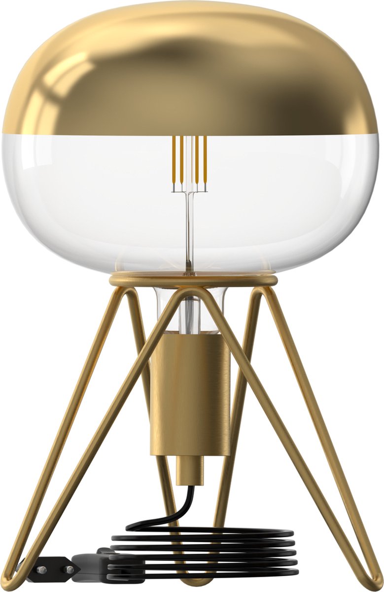 Calex Tischlampenstativ - Industrie - E27-Fassung - Gold - exkl. Lichtquelle
