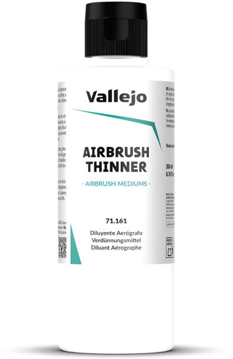 Vallejo Hobbyfarbe – 71161 Airbrush-Verdünner, Verdünner – für Modellbausätze – 200 ml
