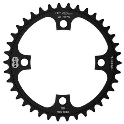 KMC-Ritzel 38Z, Aluminium 1 2x1 .BCD 104mm. Kettenlinie 3,0 mm Singlespeed