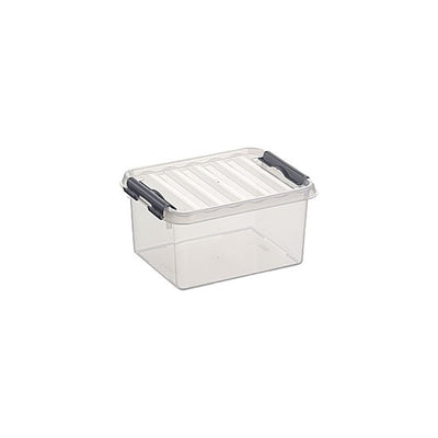 Sonnenwaren Sonnenwaren Q-Line Storage Box 2L Transparent Grey