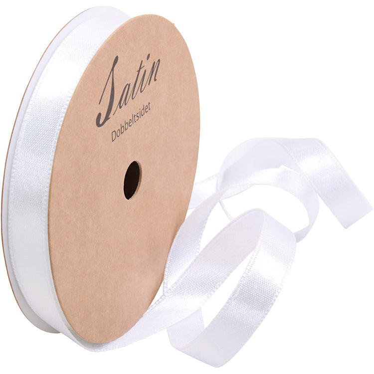 Creativ Company Satinband, B: 10 mm, weiß, 10 m 1 Rolle