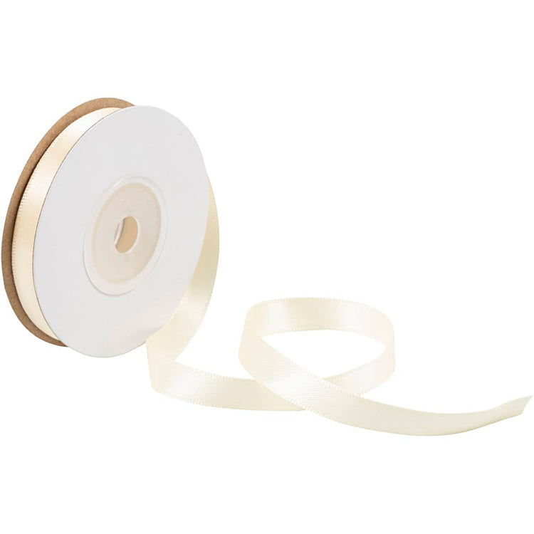 Creativ Company Satinband, B: 10 mm, Creme, 10 m 1 Rolle