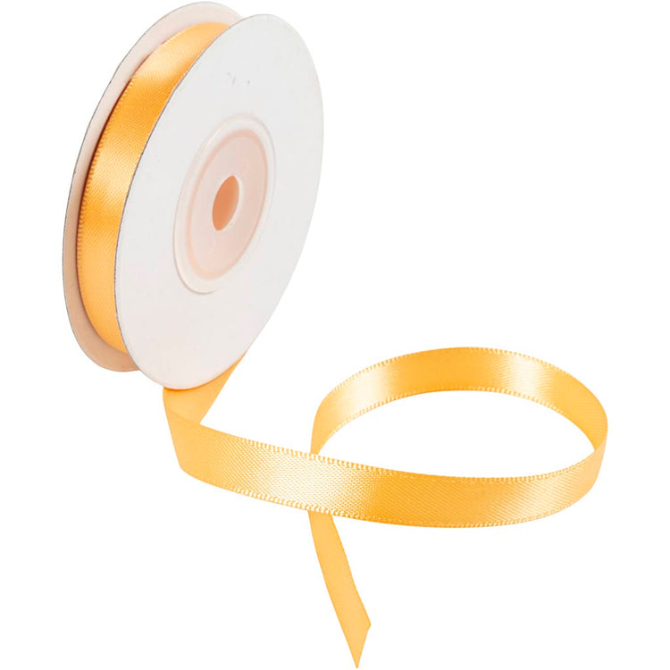 Kreativfirma Satinband, B: 10 mm, gelb, 10 m 1 Roll