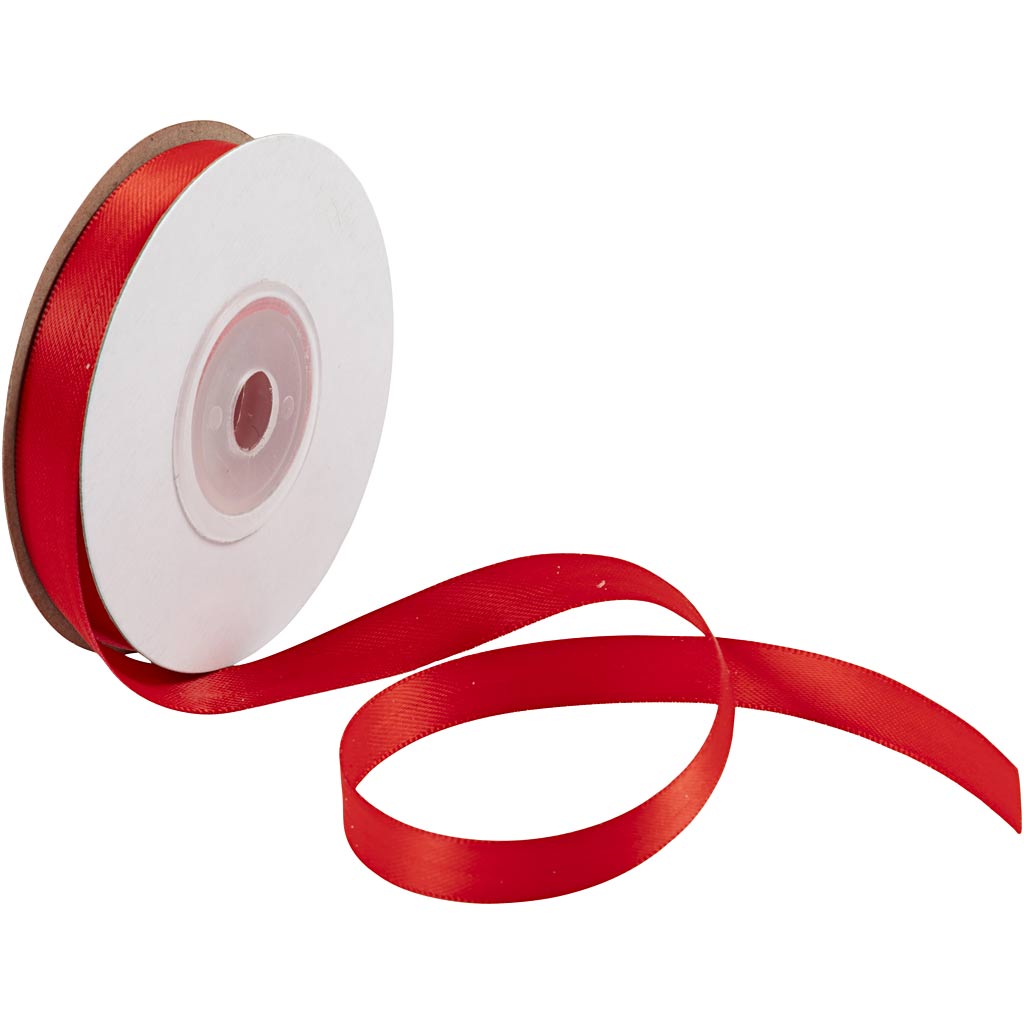 Creativ Company Satinband, B: 10 mm, rot, 10 m 1 Rolle