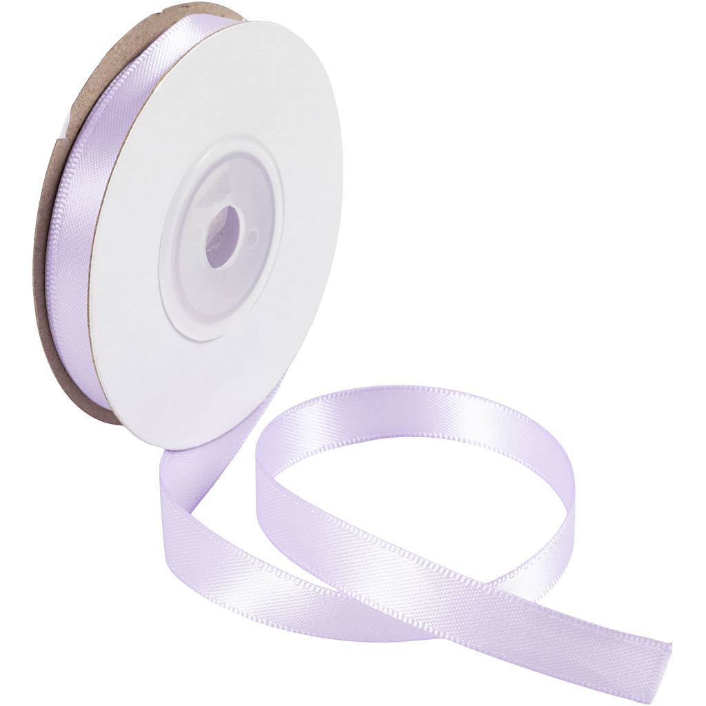 Creativ Company Satin Ribbon, B: 10 mm, hellpurpur, 10 m 1 Roll