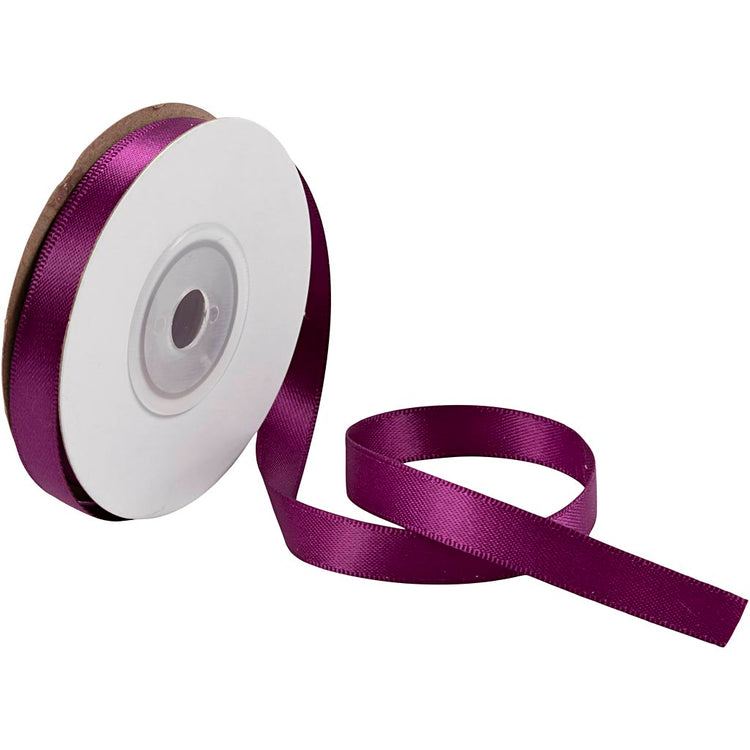 Creativ Company Satinband, B: 10 mm, dunkelviolett, 10 m 1 Rolle