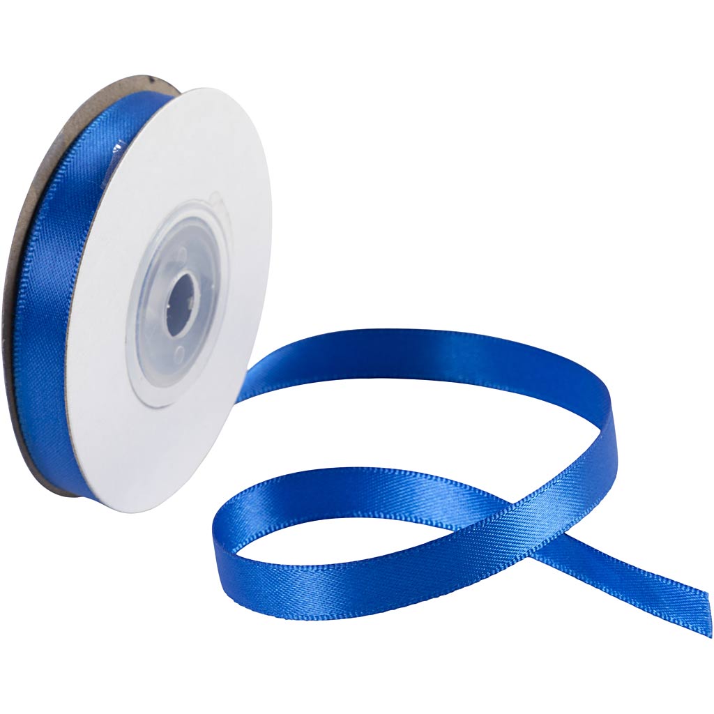 Creativ Company Satinband, B: 10 mm, blau, 10 m 1 Rolle