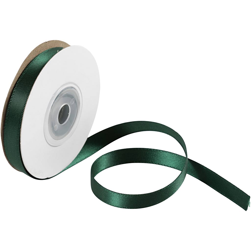 Creativ Company Satinband, B: 10 mm, grün, 10 m 1 Rolle