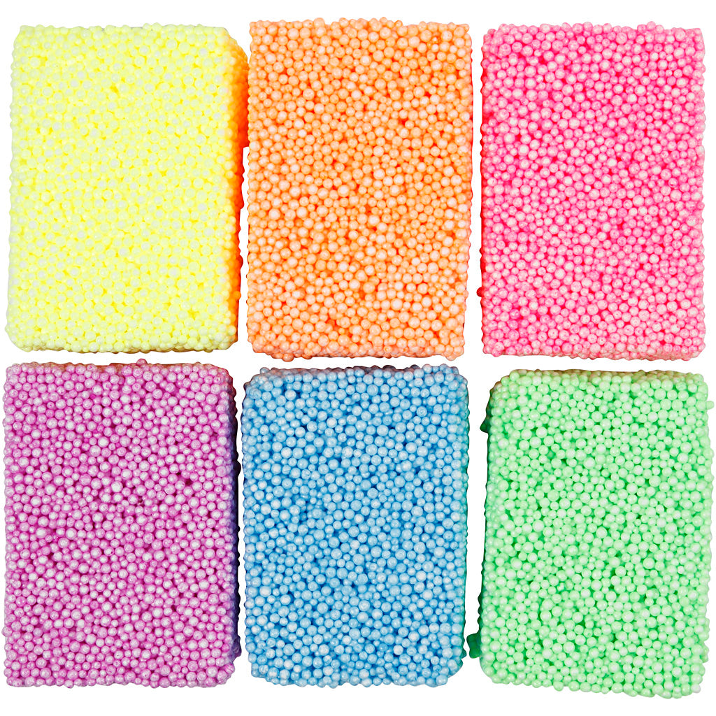 Weiche Schaumstoff -Ton -Neonfarben, 6x10gr.