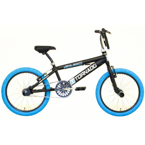 Royal Freestyle 20 Royal Bugatti Mat schwarz mit blauen Reifen