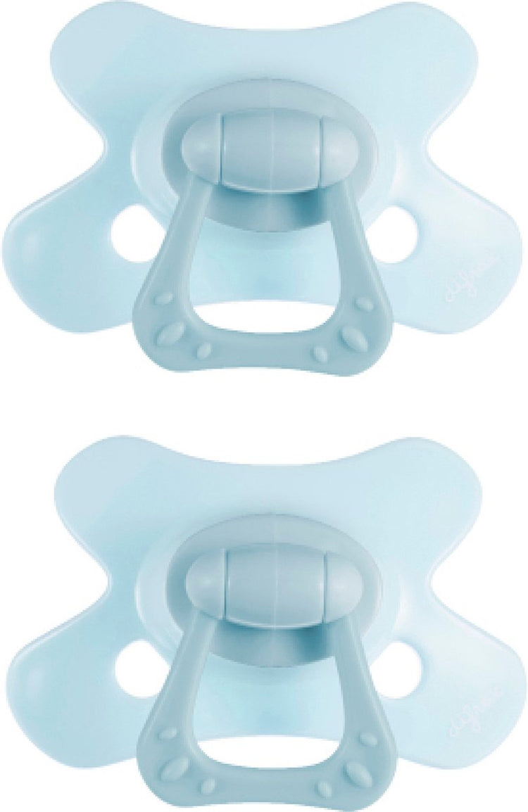 Difrax Schnuller Dental - 12 bis 18 Monate - Hellblau - 2 Stück