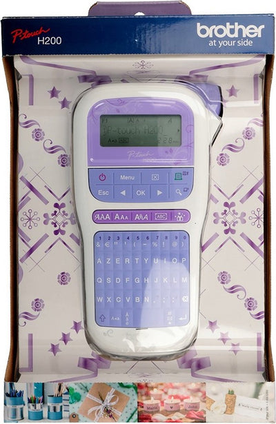 Brother P-Touch H200 Etikettendrucker, geeignet für Etiketten: TZE 3,5 mm, 6 mm, 9 mm, 12 mm – Azerty