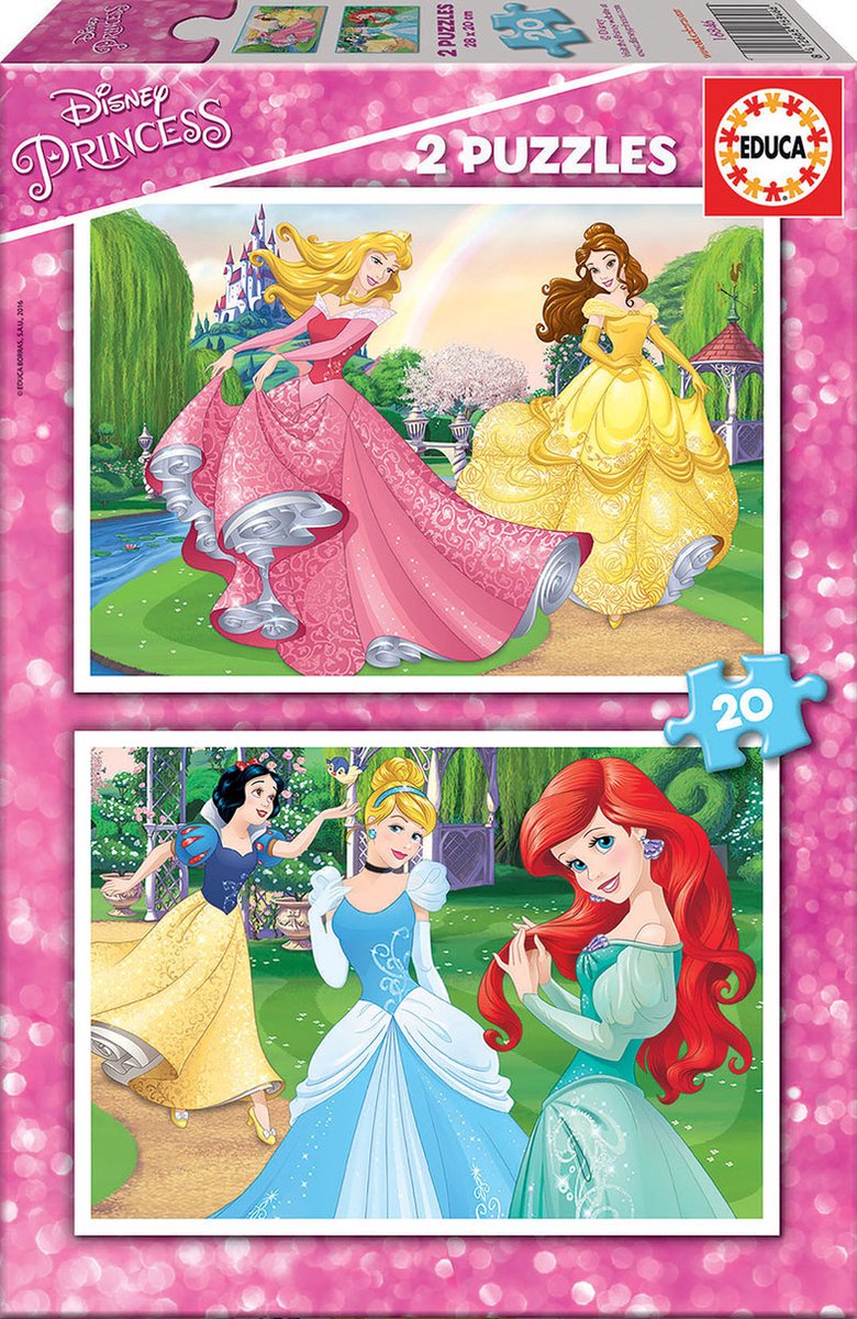 Educa-Puzzle - 2x20 Teile Disney-Prinzessin