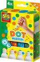 Ses Creative 14600 – Punktmarker für Kinder – Punktkunst machen – 4 xxl Punktstifte – große Punkte machen