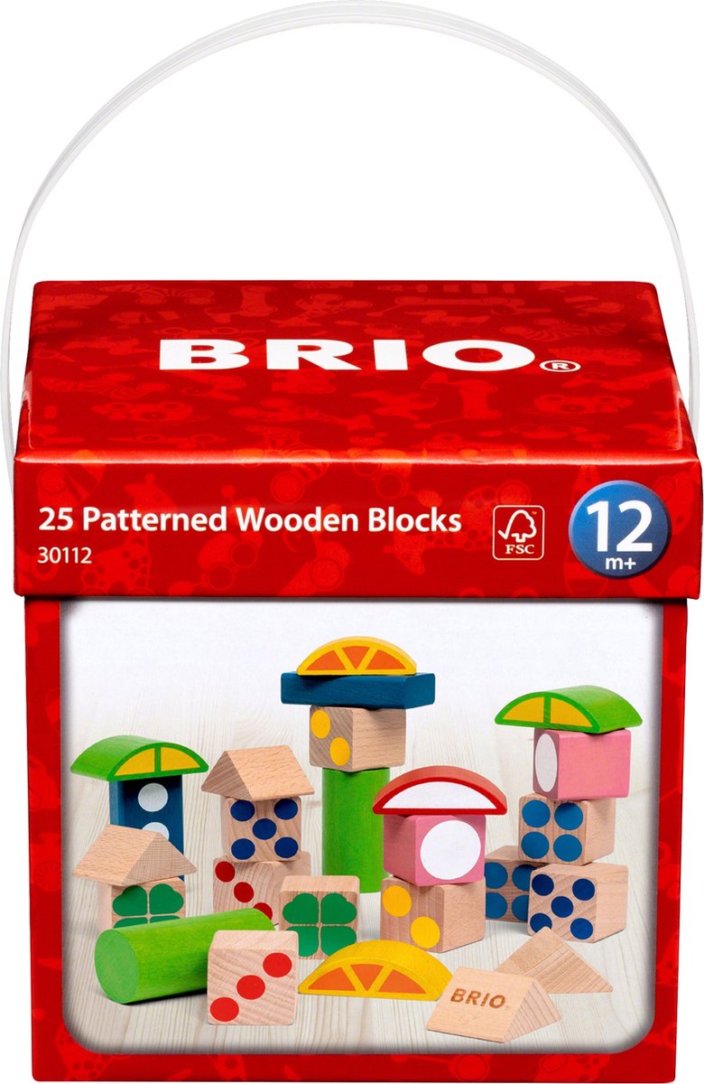 Brio 25 Holzklötze mit Muster – 30112