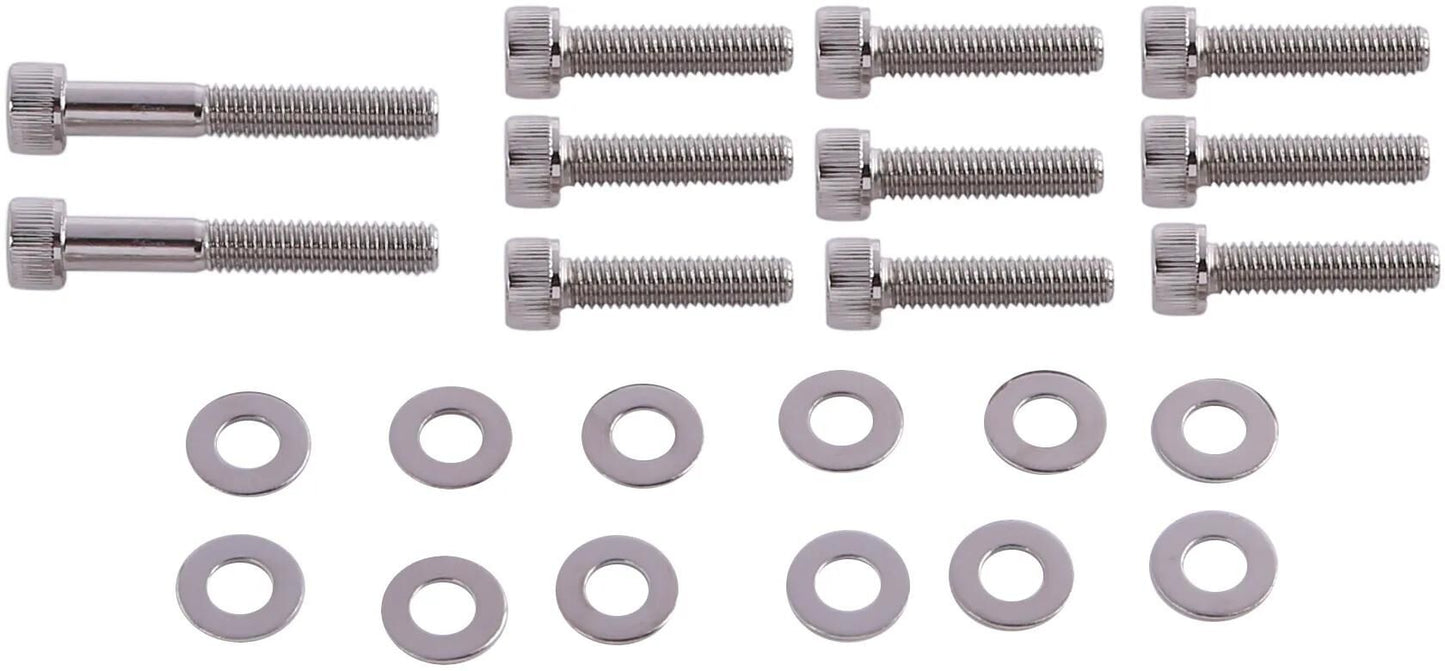 TNT -Schraubenset Motorabdeckung Minarelli 50 Chrom
