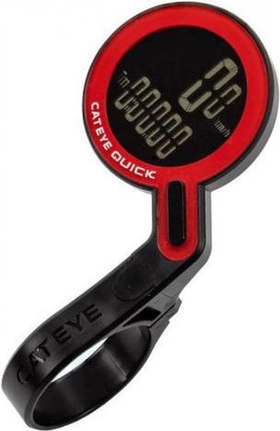 Cateye Quick CC-RS100W Fahrradcomputer – kabellos – Schwarz Rot