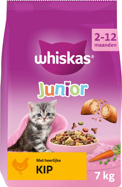 Whiskas Katzenfutter – Junior – Huhn – Beutel 7 kg