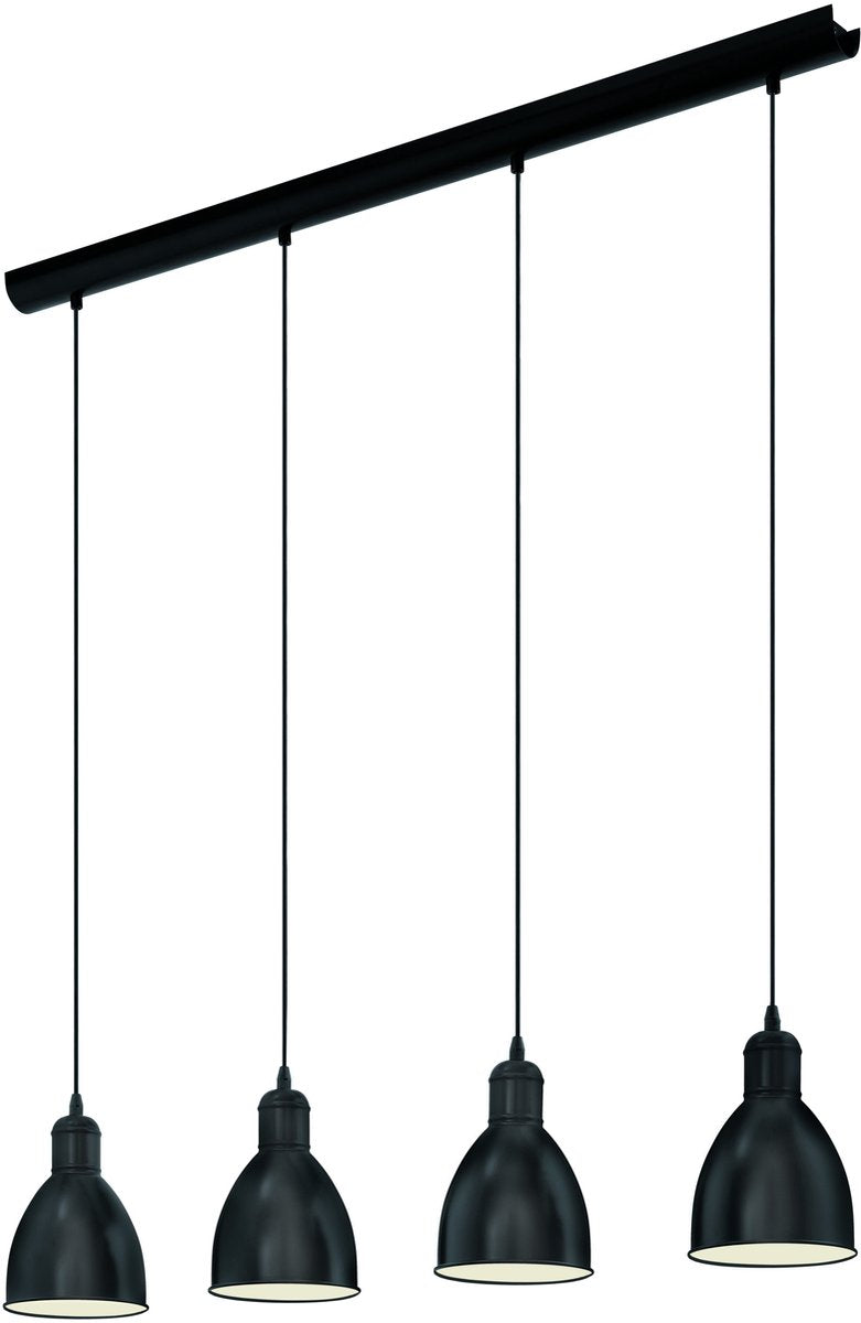 Eglo Priddy Hängelampe – E27 – 97,5 cm – Schwarz und Weiß