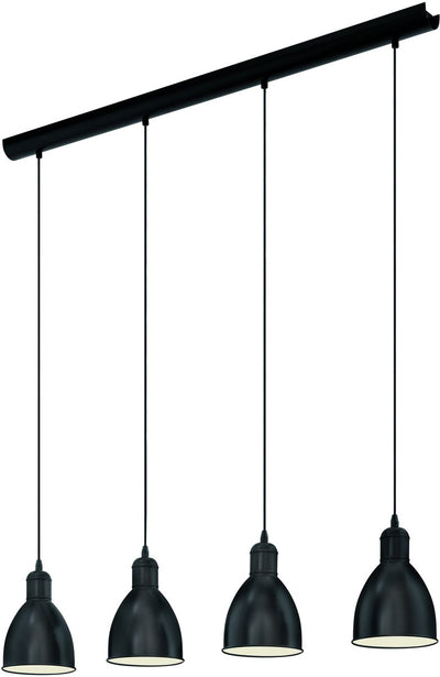 Eglo Priddy Hängelampe – E27 – 97,5 cm – Schwarz und Weiß