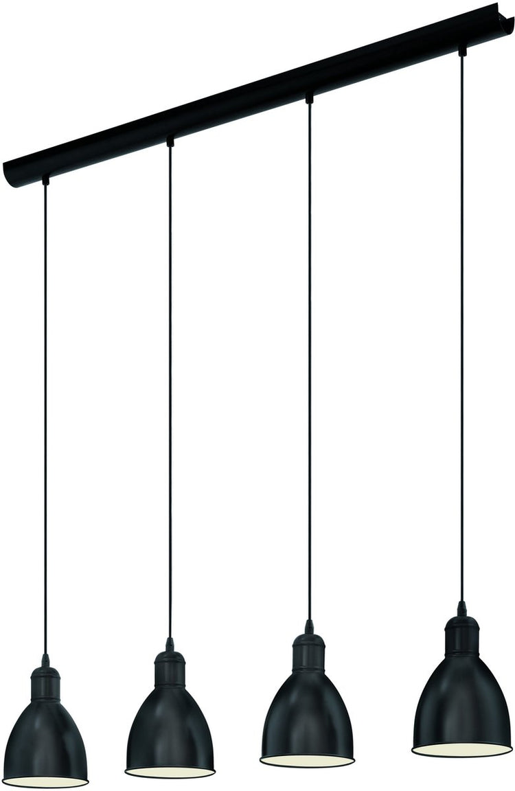 Eglo Priddy Hängelampe – E27 – 97,5 cm – Schwarz und Weiß