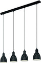 Eglo Priddy Hängelampe – E27 – 97,5 cm – Schwarz und Weiß