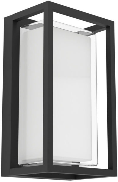 Eglo Genovese Außenwandleuchte – 24 cm – schwarz klar – einstellbares weißes Licht (warmes, neutrales und Tageslicht)