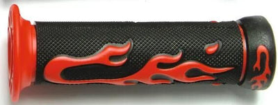 Vparts Gummigriff Flammenpr. Halteschlaufen rot tnt Flammendekor, 623rj