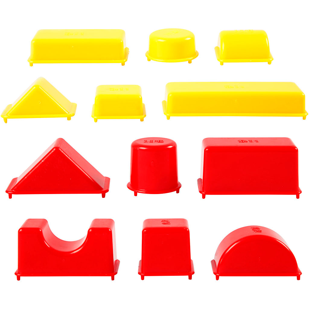 Sandy Clay®-Formen, Geometrie, Größe 3,5–9,5 cm, 12 Stück 1 Box