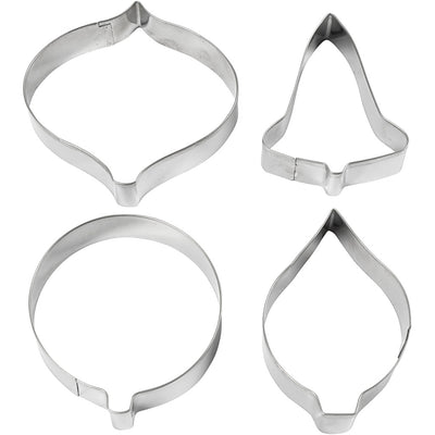 Creativ Company Ausstechformen, Glocke, Kugel, Gruppe, Prisma, H: 8 cm, 4 Stück 1 Box