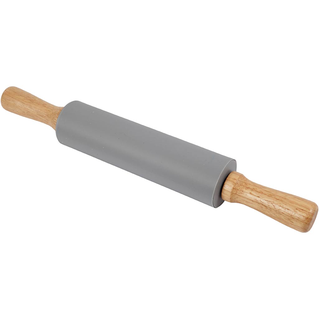 Creativ Company Nudelholz, L: 38 cm, T 5,5 cm, grau, 1 Stück