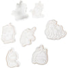 Creativ Company Ausstechformen mit Stempel, Einhorn, Größe 6-7,5 cm, weiß, 6 Stück 1 Box