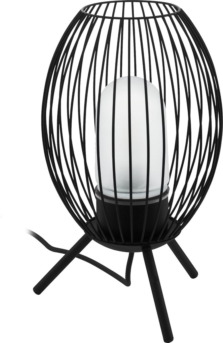 Eglo Fusignano Tischleuchte für den Außenbereich – E27 – 41 cm – Schwarz und Weiß