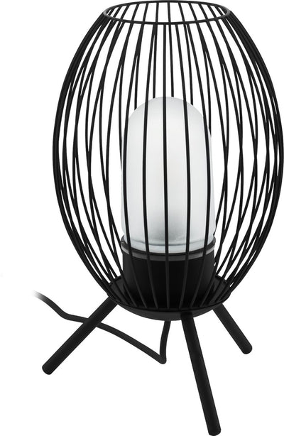 Eglo Fusignano Tischleuchte für den Außenbereich – E27 – 41 cm – Schwarz und Weiß